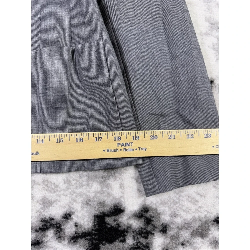 Ralph Lauren Collection Classics Jacket Womens‎ 10 Gray 3 Button Wool Stretch